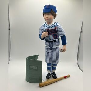 Avon NOS VTG ‘1991’ Childhood Dreams Porcelain Doll Collection “Grand Slammer”